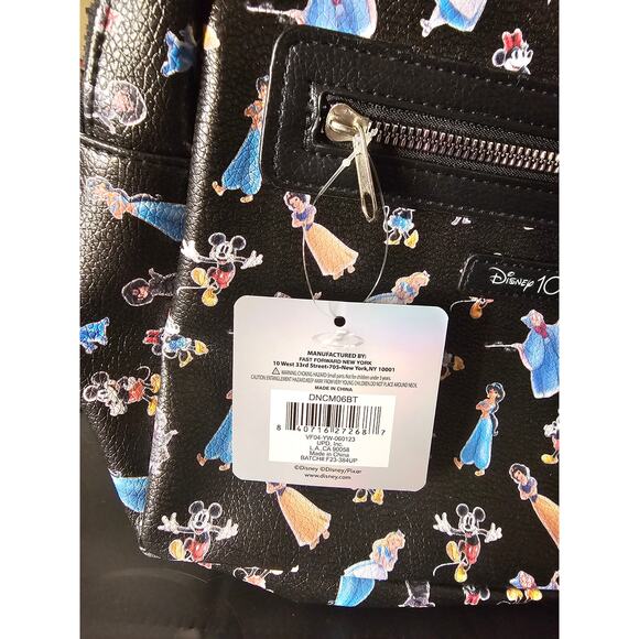 NWT Disney 100 Anniversary Bag Mini Backpack 10" Mickey Minnie Stitch Alice - Picture 2 of 5